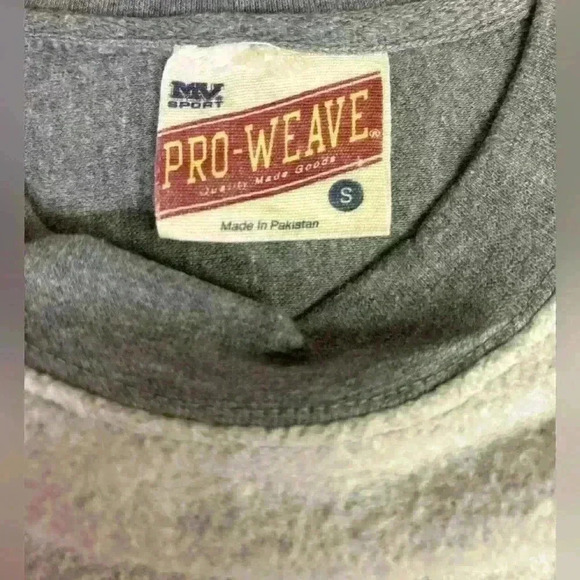 Mizzou Vintage MV Sport Pro Weave Reverse Inside Out Sweatshirt Size Small Gray - Picture 5 of 9